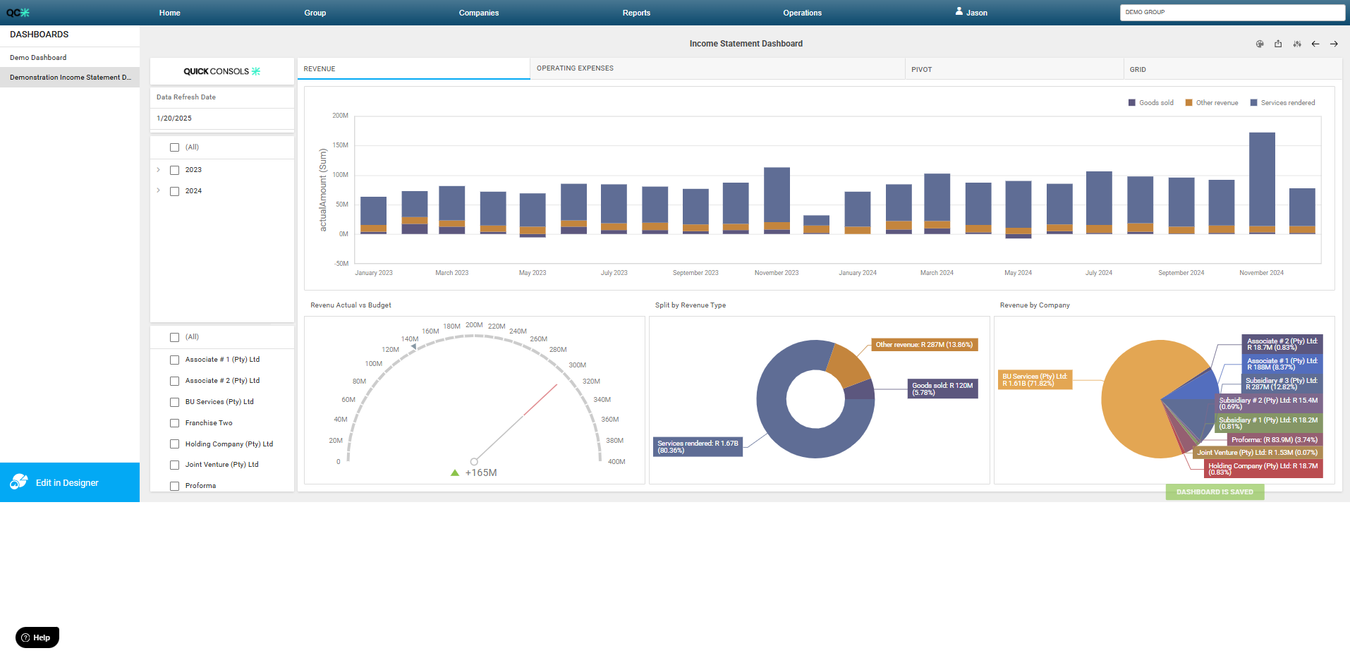 screenshot of Quick Consols